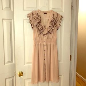 Romantic Blush Ruffle Top Dress